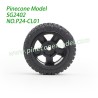 P24-CL01 Metal Hub Wheel Parts For Pinecone Model SG2402 RC Crawler Silver