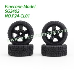 P24-CL01 Metal Hub Wheel Parts For Pinecone Model SG2402 RC Car Black