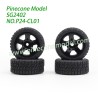 P24-CL01 Metal Hub Wheel Parts For Pinecone Model SG2402 RC Car Black