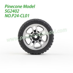 P24-CL01 Metal Hub Wheel Parts For Pinecone Model SG-2402 RC Car Silver