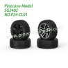 P24-CL01 Metal Hub Wheel Parts For Pinecone Model SG2402 RC Car Silver and Black