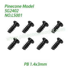 LS001 Phillips Round Head Tapping Screws (PB 1.4x3mm) Parts For Pinecone Forest SG2402 RC Crawler