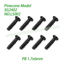 LS002 Phillips Round Head Tapping Screws (PB 1.7x6mm) Parts For Pinecone Forest SG2402 RC Crawler