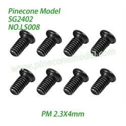 LS008 Phillips Round Head Machine Threaded Screws (PM 2.3X4mm) Parts For Pinecone Forest SG2402 RC Crawler