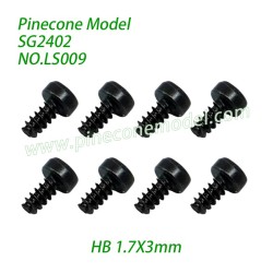 LS009 Phillips Cup Head Tapping Screws (HB 1.7X3mm) Parts For Pinecone Forest SG2402 RC Crawler