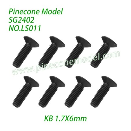 LS011 Phillips Countersunk Head Tapping Screws (KB 1.7X6mm) Parts For Pinecone Forest SG2402 RC Crawler