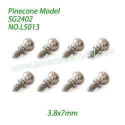 LS013 Hexagon Socket Head Single Ball Head Screws (3.8x7mm) Parts For Pinecone Forest SG2402 RC Crawler