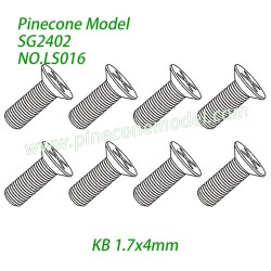 LS016 Phillips Countersunk Head Tapping Screws (KB 1.7x4mm) Parts For Pinecone Forest SG2402 RC Crawler