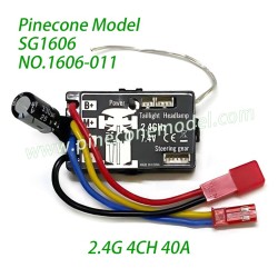1606-011 2.4G 4CH 40A Integrated Brushed ESC Parts For Pinecone Model SG1606 / SG1606Pro RC Truck