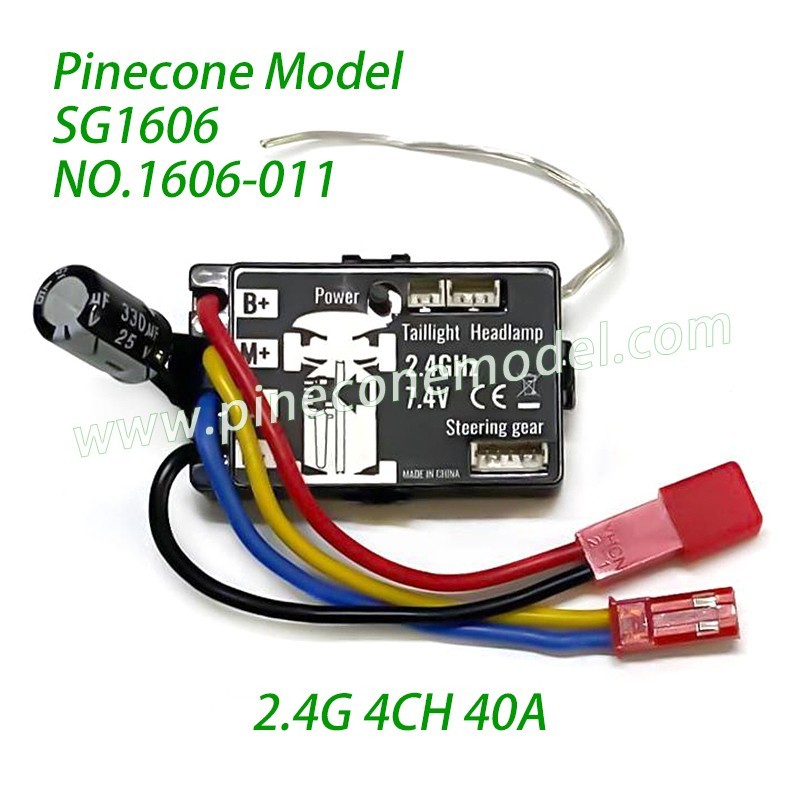 1606-011 2.4G 4CH 40A Integrated Brushed ESC Parts For Pinecone Model SG1606 / SG1606Pro RC Truck 1606-011 2.4G 4CH 40A Integrated Brushed ESC Parts For Pinecone Model SG1606 / SG1606Pro RC Truck