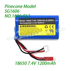 1606-012 18650 7.4V 1200mAh Li-ion Battery Parts For Pinecone Model SG1606 / SG1606Pro RC Truck
