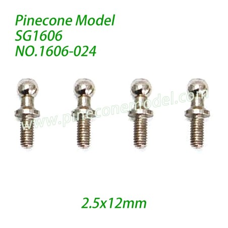 1606-024 Ball Screw 2.5x12mm Parts For Pinecone Model SG1606 / SG1606Pro RC Truck