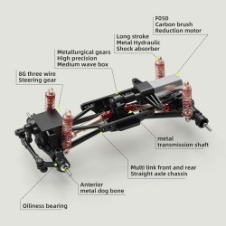 PINECONE FOREST 2402 PRO 1/24 Alloy 4WD Rock Crawler RC Car chassis