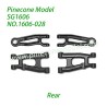 1606-028 Rear Swing Arm Assembly Parts For Pinecone Model SG1606 / SG1606Pro 1/16 RC Truck