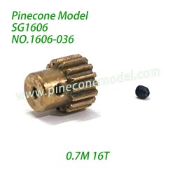 1606-036 0.7M 16T Motor Gear Assembly Parts For Pinecone Model SG1606 / SG1606Pro 1/16 RC Truck