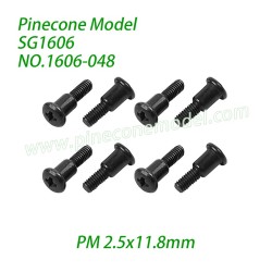 1606-048 Step Screw PM 2.5x11.8mm Parts For Pinecone Model SG1606 / SG1606Pro 1/16 RC Truck