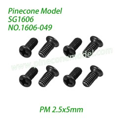1606-049 Screw PM 2.5x5mm Parts For Pinecone Model SG1606 / SG1606Pro 1/16 RC Truck