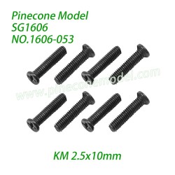 1606-053 Countersunk Head Screws KM 2.5x10mm Parts For Pinecone Model SG1606 / SG1606Pro 1/16 RC Truck