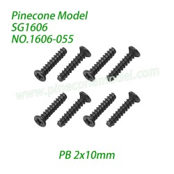 1606-055 Screw PB 2x10mm Parts For Pinecone Model SG1606 / SG1606Pro 1/16 RC Truck