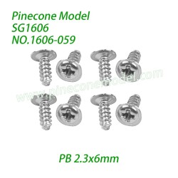 1606-059 Meson 5 Screw PB 2.3x6mm Parts For Pinecone Model SG1606 / SG1606Pro 1/16 RC Truck