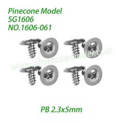 1606-061 Meson 7 Screw PB 2.3x5mm Parts For Pinecone Model SG1606 / SG1606Pro 1/16 RC Truck