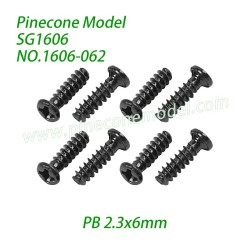 1606-062 Screw PB 2.3x6mm Parts For Pinecone Model SG1606 / SG1606Pro 1/16 RC Truck