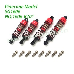 1606-BZ01 Metal Hydraulic Shock Absorber Parts For Pinecone Model SG1606 / SG1606Pro 1/16 RC Truck