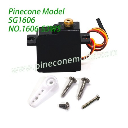 1606-S3WS 3-Wire Metal Servo Parts For Pinecone Model SG1606 / SG1606Pro 1/16 RC Truck