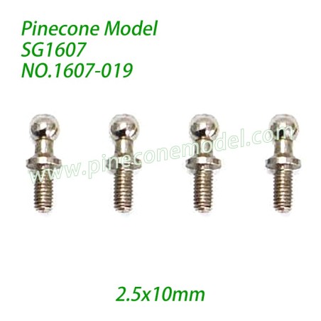 1607-019 Ball Screw 2.5x10mm Parts For Pinecone Forest SG1607 / SG1607Pro 1/16 Drift RC Car