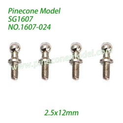 1607-024 Ball Screw 2.5x12mm Parts For Pinecone Forest SG1607 / SG1607Pro 1/16 Drift RC Car