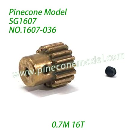 1607-036 0.7M 16T Motor Gear Assembly Parts For SG1607 / SG1607Pro 1/16 Drift SG-RC Car