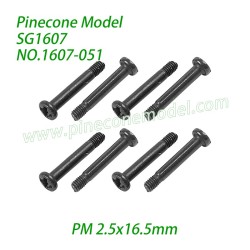 1607-051 Step Screw (PM 2.5x16.5mm) Parts For SG1607 / SG1607Pro 1/16 Drift SG-RC Car