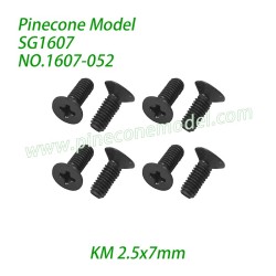 1607-052 Countersunk Screws (KM 2.5x7mm) Parts For SG1607 / SG1607Pro 1/16 Drift SG-RC Car