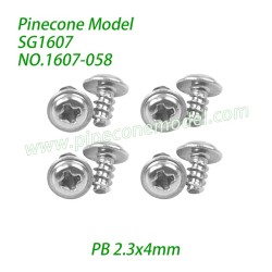 1607-058  Meson 5 Screw (PB 2.3x4mm) Parts For SG1607 / SG1607Pro 1/16 Drift SG-RC Car