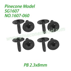 1607-060 Meson 8 screws (PB 2.3x8mm) Parts For SG1607 / SG1607Pro 1/16 Drift SG-RC Car