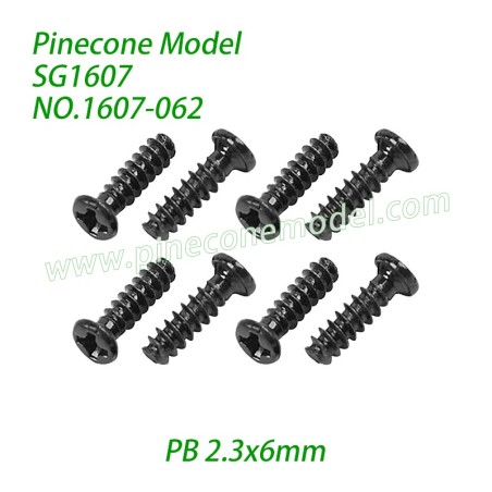 1607-062 Screw (PB 2.3x6mm) Parts For Pinecone Model SG1607 / SG1607Pro 1/16 RC Car