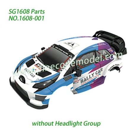 1608-001 Shell Assembly (without Headlight Group) Parts For Pinecone Model SG1608 / SG1608Pro 1/16 Drift RC Car