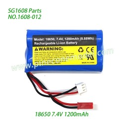 1608-012 7.4V 18650 1200mAh Li-ion Battery Parts For Pinecone Model SG1608 / SG1608Pro 1/16 Drift RC Car