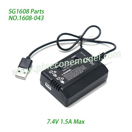 1608-043 (7.4V 1.5A Max) USB Balance Charger Parts For SG1608 / SG1608Pro SG-RC Car