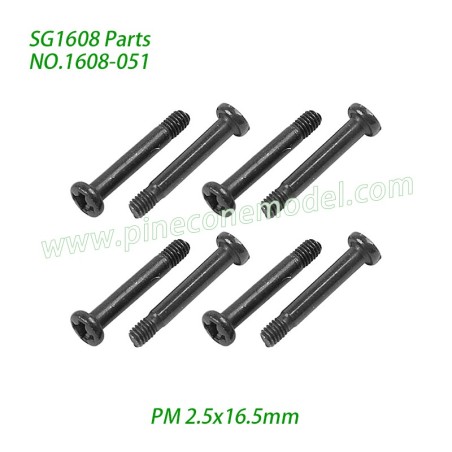 1608-051 Step Screw (PM 2.5x16.5mm) Parts For SG1608 / SG1608Pro SG-RC Car