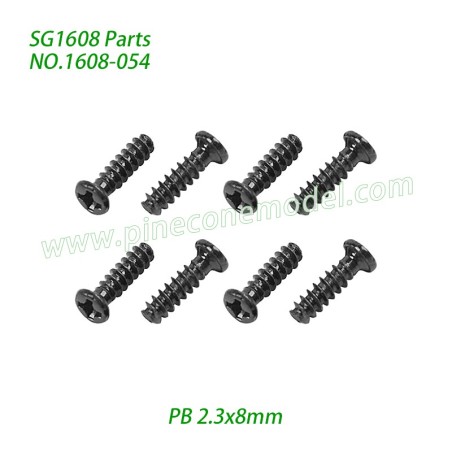 1608-054 Screw (PB 2.3x8mm) Parts For SG1608 / SG1608Pro SG-RC Car