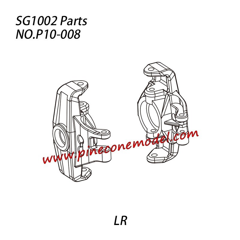 P10-008 Steering block L/R Parts For Pinecone Model SG-1002 / SG-1002SE RC Truck