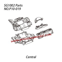 P10-019 Central transmission housing Parts For Pinecone Model SG-1002 / SG-1002SE RC Truck