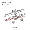 P10-020 Rear axle housing Parts For Pinecone Model SG-1002 / SG-1002SE RC Truck