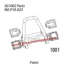 P10-023 1001 Front bumper support Parts For Pinecone Model SG-1002 / SG-1002SE RC Truck