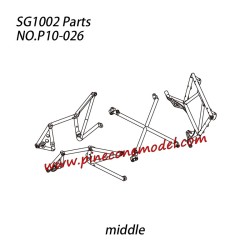 P10-026 Roll cage parts (middle) Parts For SG-1002 / SG-1002SE SG-RC Truck