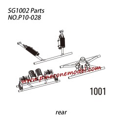 P10-028 1001 Roll cage parts (rear) Parts For SG-1002 / SG-1002SE SG-RC Truck