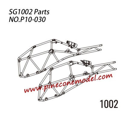 P10-030 1002 Main body of roll cage L/R Parts For SG-1002 / SG-1002SE SG-RC Truck