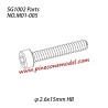 NO.M01-005 Hexagon socket head cap tapping screw (φ2.6x15mm HB) Parts For SG1002 / SG1002SE SG-RC Car