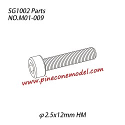 M01-009 Hexagon socket head cap machine screw (φ2.5x12mm HM) Parts For SG1002 / SG1002SE SG-RC Car